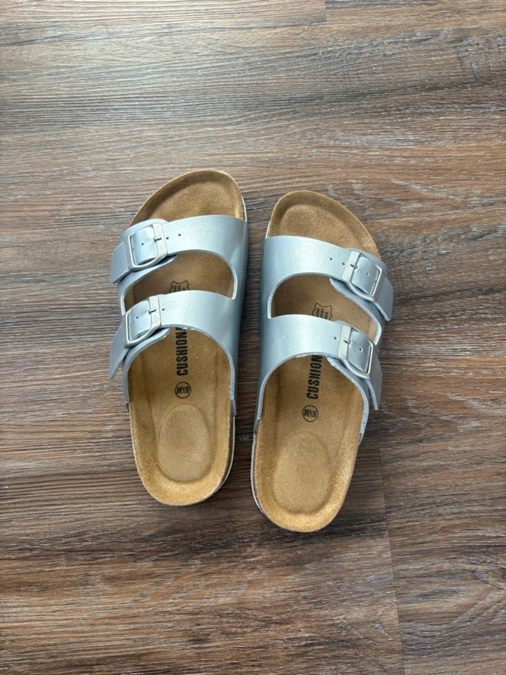 Women’s slip on double buckle sandals. - Picture 3 of 4
